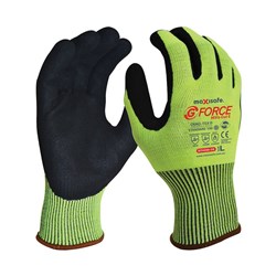 MAXISAFE G-FORCE HI-VIS CUT 5 GLOVE WITH NITRILE PALM - LARGE