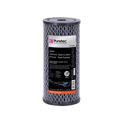 PURETEC - DUAL PURPOSE CARBON CARTRIDGE LARGE DIA 4.5", 10"