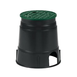 RAINBIRD- 6" Round PVB Valve Box with Green Lid