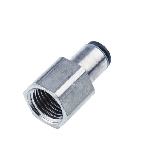 BRASS NICKLE PLATED PUSH-IN TUBE CONNECTOR - Imperial x BSPP female thread