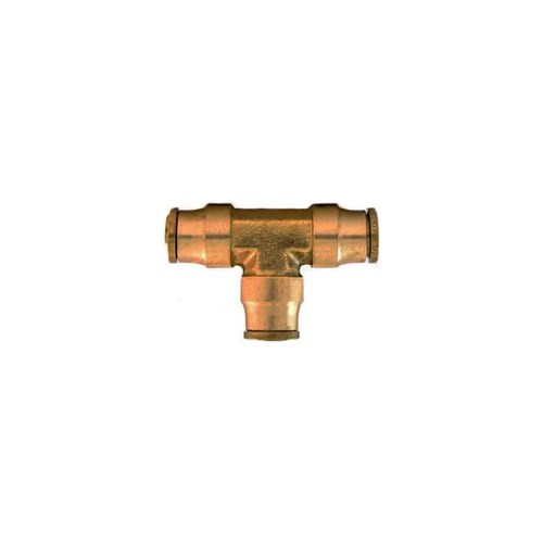 BRASS PUSH-IN TUBE UNION TEE x DOT - Imperial to SAE J844