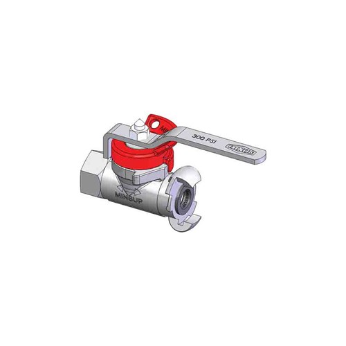 CAST IRON LOCKING BALL VALVE - BSP Female x Type A Coupling, NBR seals