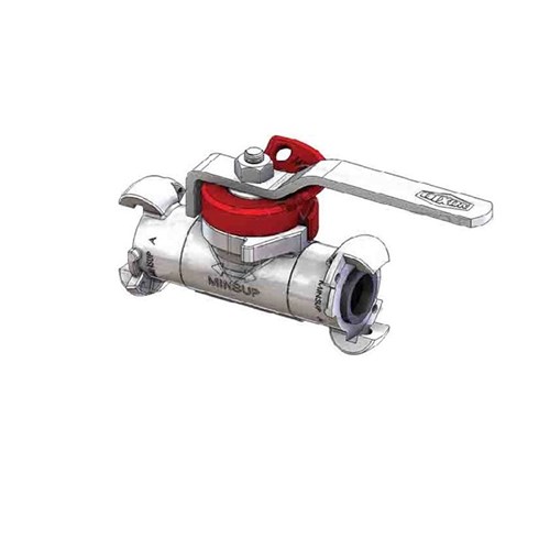 BSP Female x Type A Claw Coupling  CAST IRON LOCKING BALL VALVE 