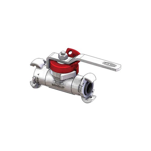 CAST IRON LOCKING BALL VALVE - BSP Female x Type S Coupling 