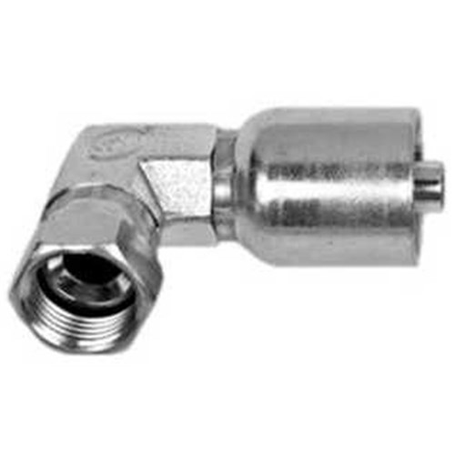 HYDRAULIC HOSE CRIMP COUPLING - Compact 90 Elbow x JIC Female Swivel