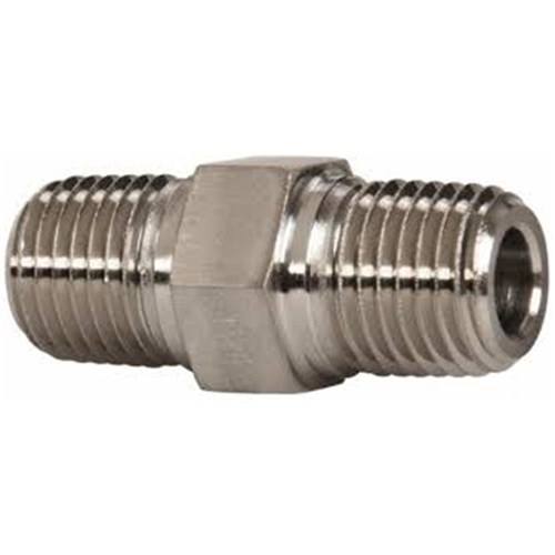 316 STAINLESS STEEL HYDRAULIC NIPPLE - BSPT Male x BSPT Male