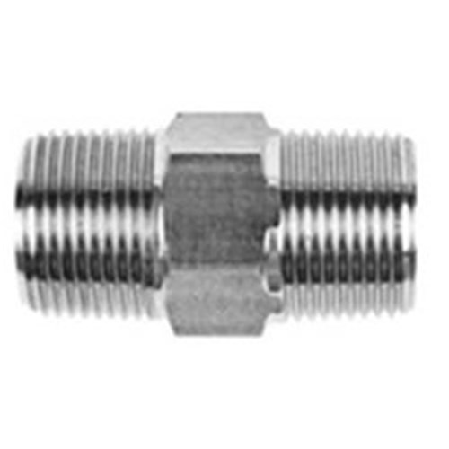 316 STAINLESS STEEL HYDRAULIC NIPPLE - NPT Male x NPT Male