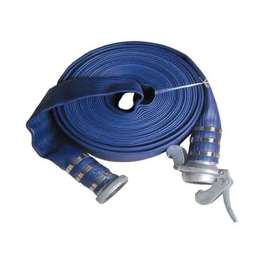 BLUE LAYFLAT ASSY 102mm x 20m C/W BAUER MALE & FEMALE PRE-FORMS