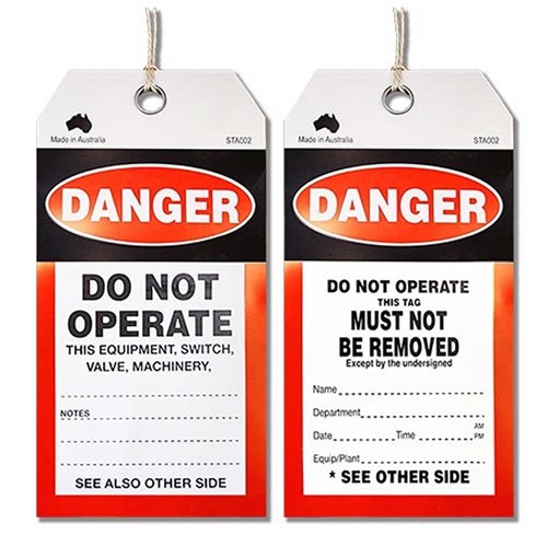 MAXISAFE - SAFETY TAG DANGER  DO NOT OPERATE