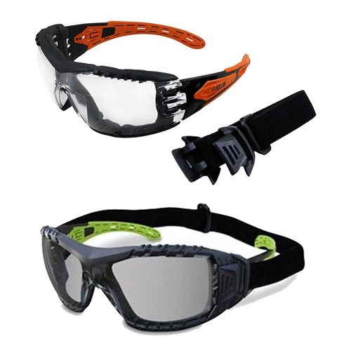 MAXISAFE - EVOLVE SAFTEY GLASSES WITH ANTI-FOG - CLEAR AND SMOKE LENS