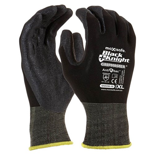 MAXISAFE- BLACK KNIGHT GRIPMASTER COATED GLOVES