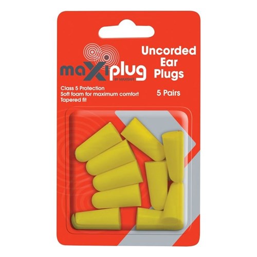 MAXISAFE - UNCORDED EARPLUGS BLISTER OF 5 PAIRS