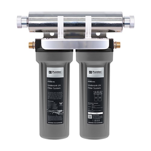 PURETEC - FILTER SYSTEM TWIN U/SINK UV ,1/2 INCH BSP 8 lpm