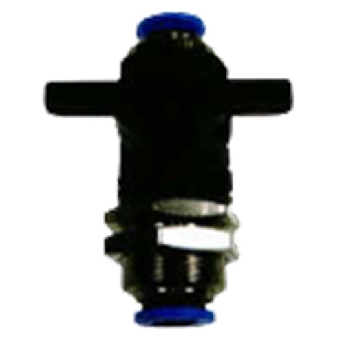 NYLON PUSH-IN TUBE BULKHEAD BALL VALVE - Metric tube to tube