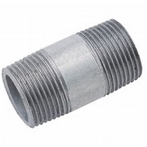 GALVANISED STEEL BARREL NIPPLE - BSPT male x BSPT male